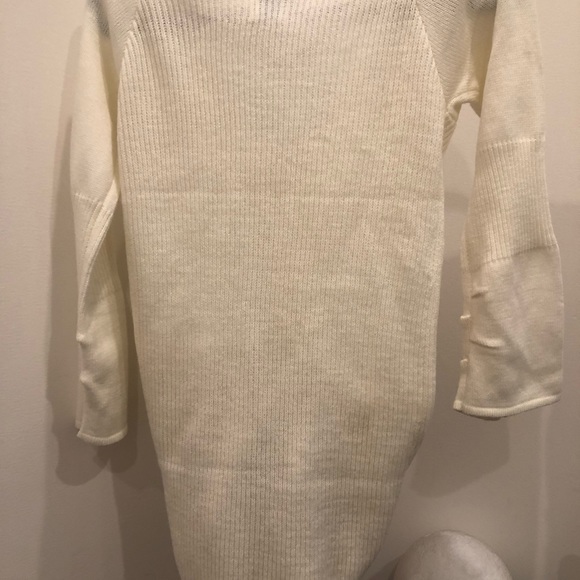 Princess Polly White adjustable scrunch sweater dress - Picture 4 of 6